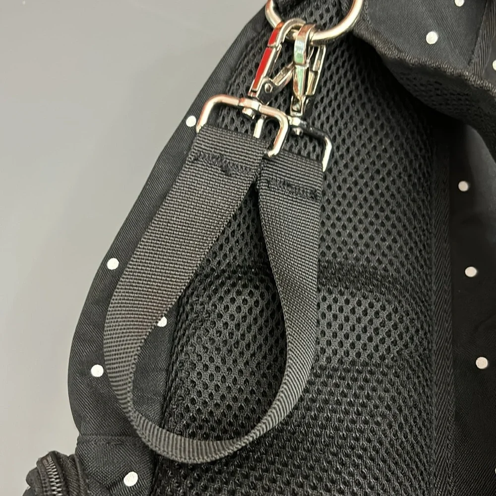 CATEEPBABY Organizer Travel Diaper Backpack black with white polka dots FLAWS! - Picture 10 of 11